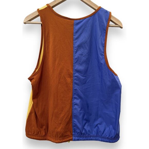 Nike Icon Clash Women's M Colorblock Athletic Tank Gym Top Yellow Blue NWT - Picture 4 of 8